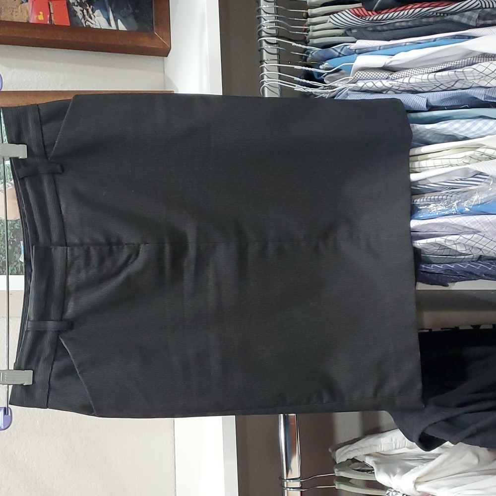 Black pinstripe skirt